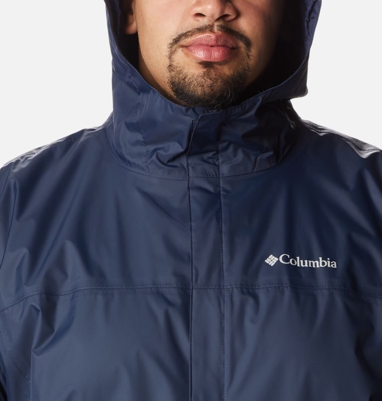 Men's Columbia Watertight II Rain Jackets Navy | Plus Size CA-H4A81